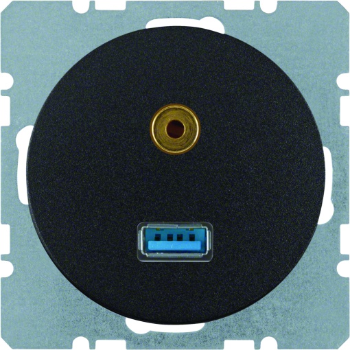 R.1R.3 - USB  jack 3.5mm, preto