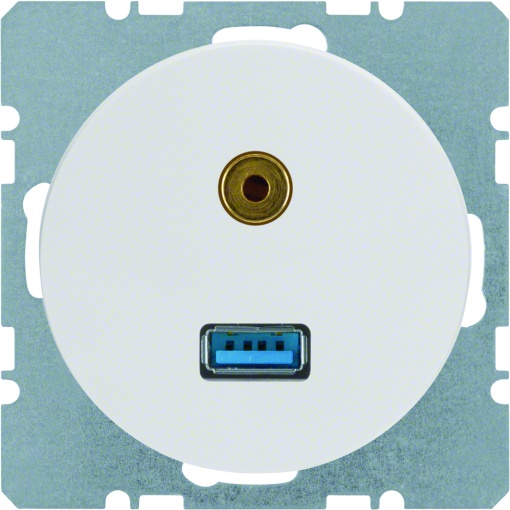 R.1R.3 - USB  jack 3.5mm, branco