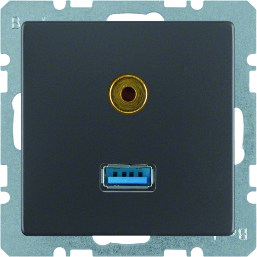 Q.x - USB  jack 3.5mm, antracite