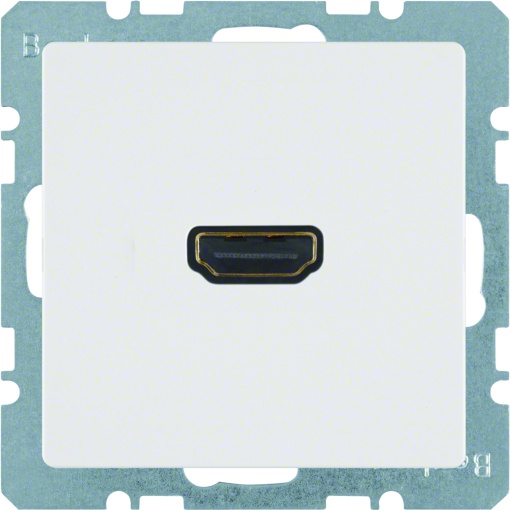 Q.x - tomada HDMI ficha 90º, branco