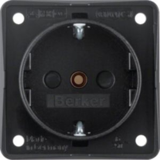 Integro  tomada Schuko obtur preto mt