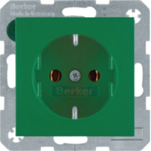 S1Bx  tomada Schuko verde mate