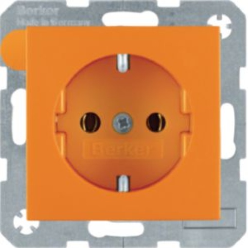 S1Bx  tomada Schuko laranja mate