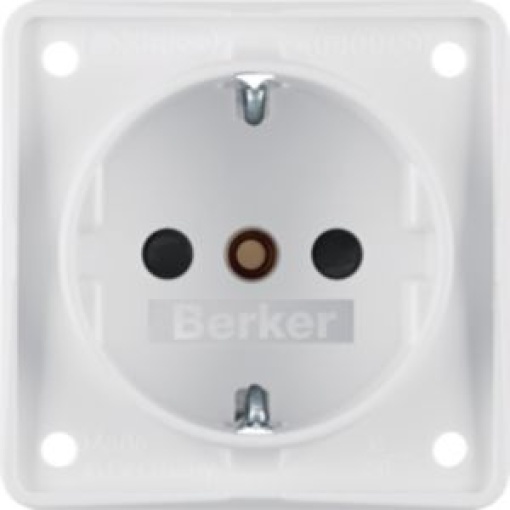 Integro  tomada Schuko obtur branco mt