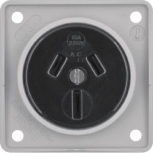Integro  tomada Australia 15A cinz mt
