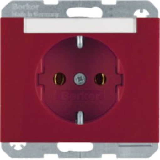 K1K5  Schuko petiqueta encarnado