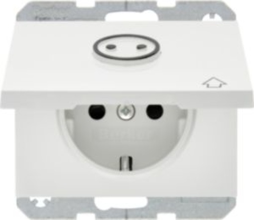 K1K5  Schuko tampa relevo branco
