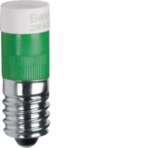 Lâmpada LED E10 verde 230V