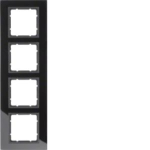 B7  quadro x4 Vidro preto