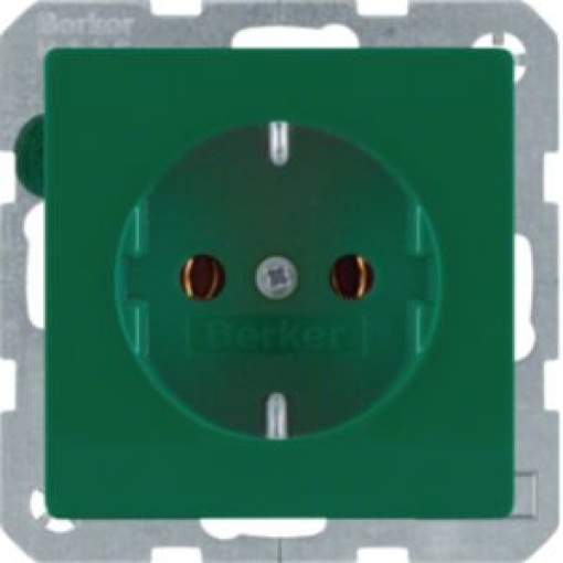 Qx  tomada Schuko verde