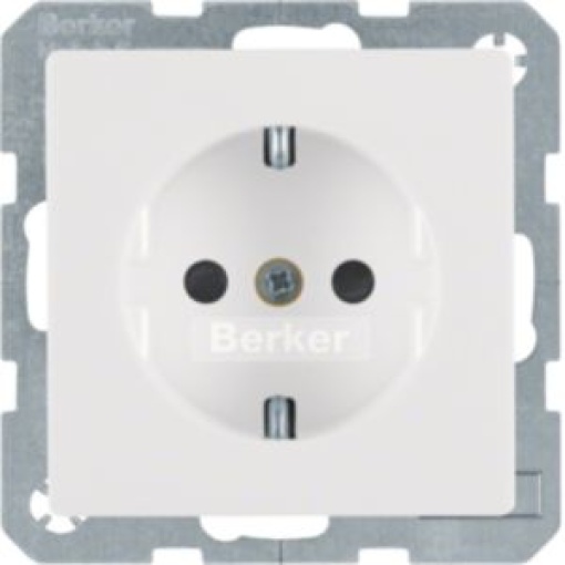 Qx  Schuko c obturad branco