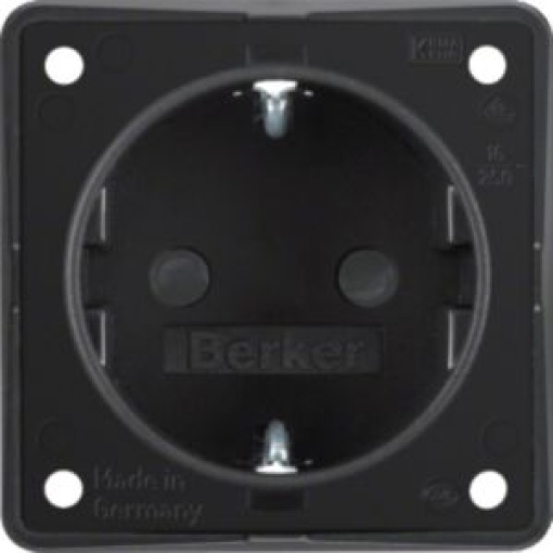 Integro  tomada Schuko obtur preto mt