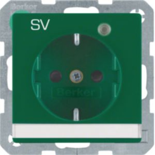 Qx  Schuko SV petq cLED verde