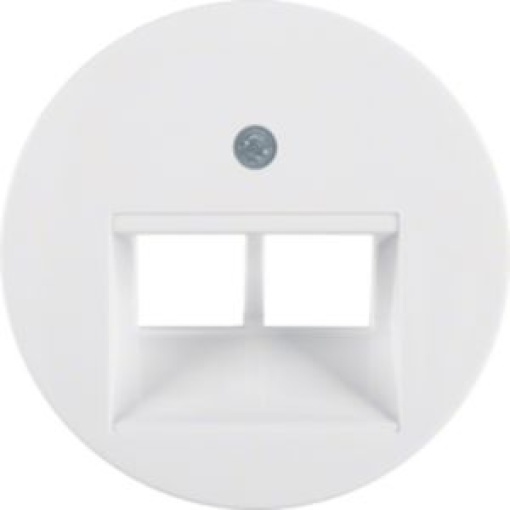 Rx  espelho RJ45 duplo branco