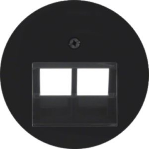Rx  espelho RJ45 duplo preto