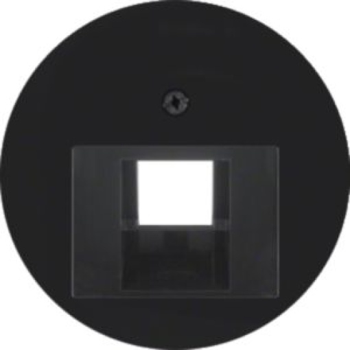 Rx  espelho RJ45 simples preto