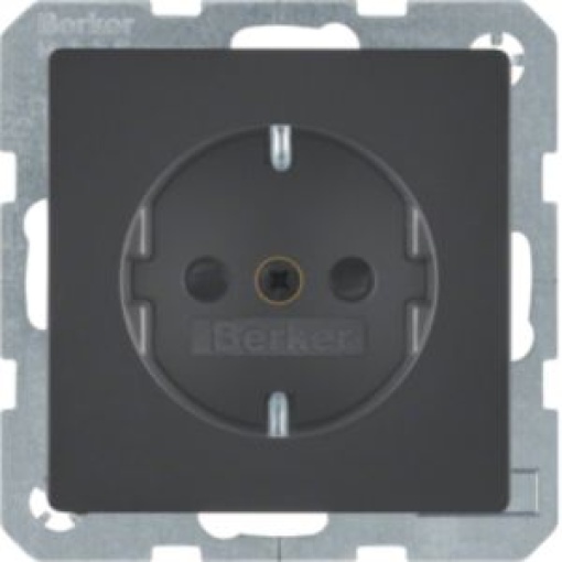 Qx  Schuko c obturad antracite
