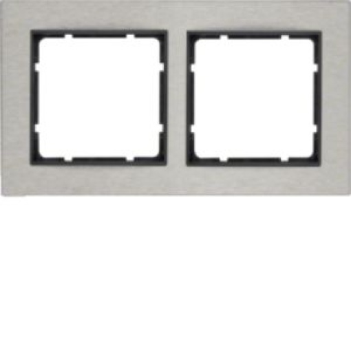 B7  quadro x2 horiz Inoxantrac mate