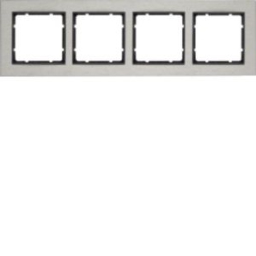 B7  quadro x4 horiz Inoxantrac mate