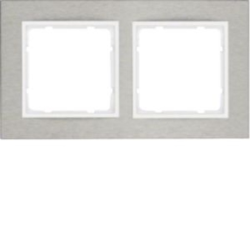 B7  quadro x2 horiz Inoxbranco mate