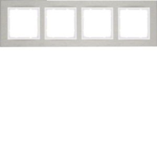 B7  quadro x4 horiz Inoxbranco mate