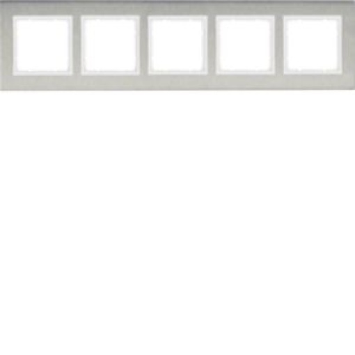 B7  quadro x5 horiz Inoxbranco mate