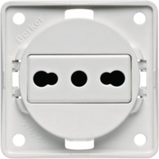 Integro  tomada Italia 16A branco mate