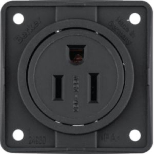 Integro  tomada NEMA 515R preto mate