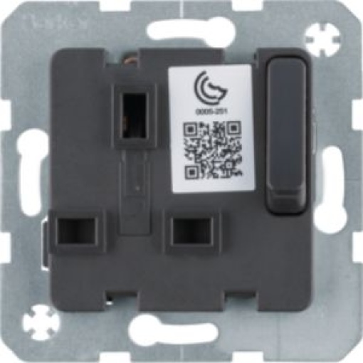 Tomada BS c interrup antracite mate
