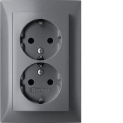S1Bx  Schuko x2 monobobtur alum mt