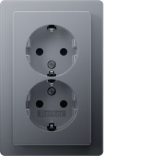 Qx  Schuko x2 monob obtur alumínio