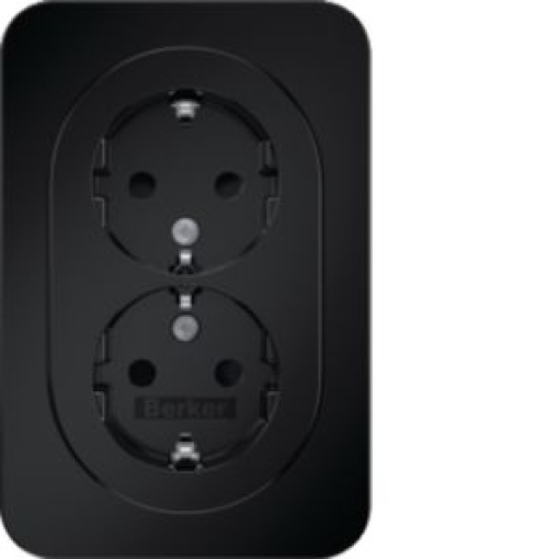 R1  Schuko x2 monob obtur preto