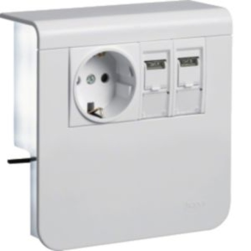 Schuko2xRJ45 Cat6 SL20080 branco