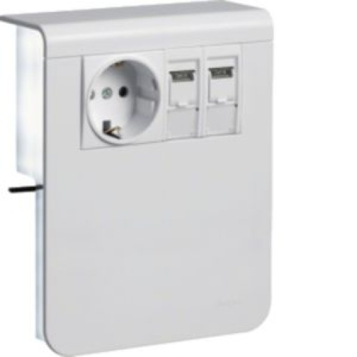 Schuko2xRJ45 Cat6 SL20115 branco