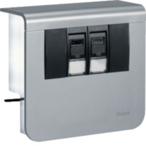 Sup 2xRJ45 Cat6 SL20055 alumínio