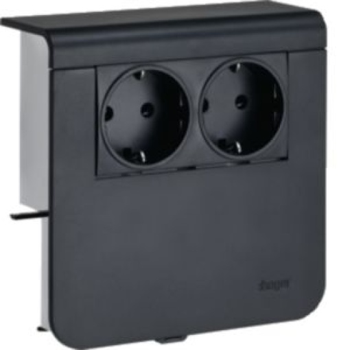 Sup 2xSchuko SL20080 preto grafite