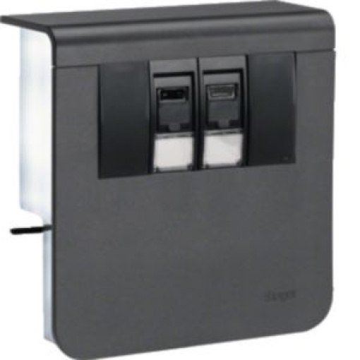 Sup 2xRJ45 Cat6 SL20080 prt grafite