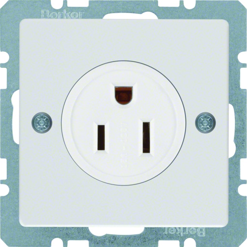 Q.x - tomada NEMA 5-15 R, branco