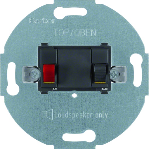 Tomada altifalante, simples, antracite