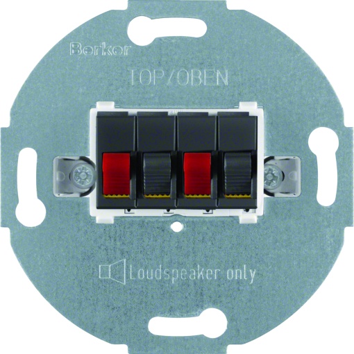 Tomada altifalante, dupla, antracite