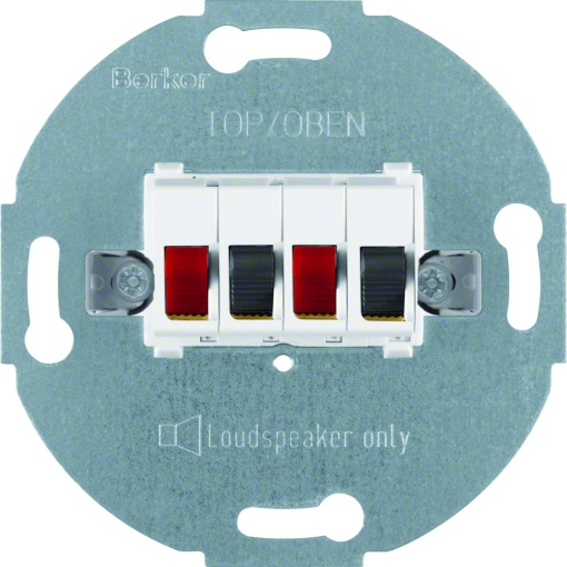 Tomada altifalante, dupla, branco