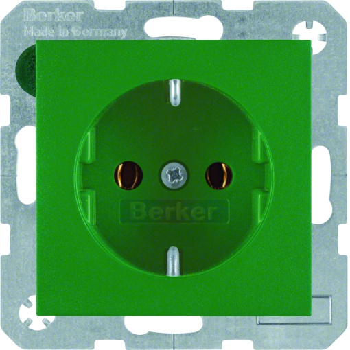 S.1B.x - tomada Schuko, verde mate