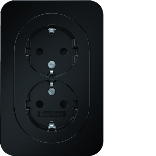 R.1 - Schuko x2 monob. obtur, preto