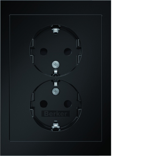 R.3 - Schuko x2 monb.obtr, preto