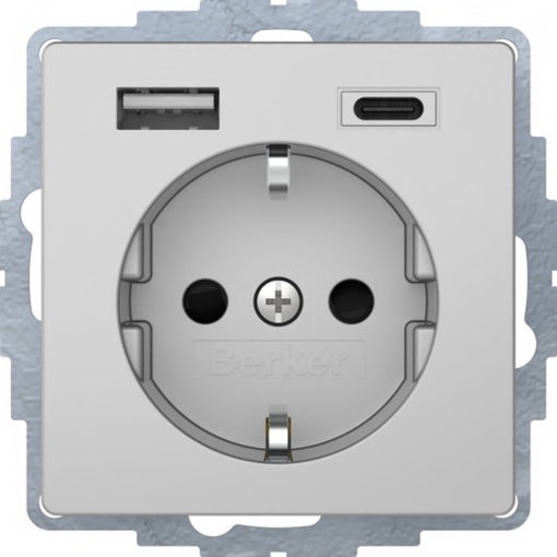 Q.x - Schuko c USB AC, alumínio