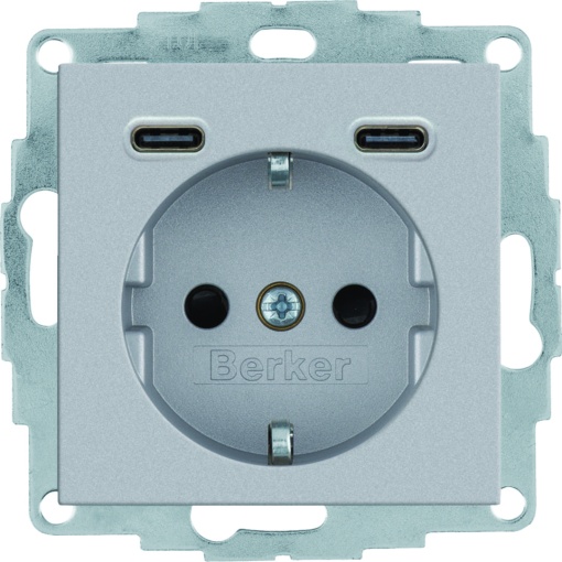 S.1B.x - Schuko c USB CC 20W, alu mt