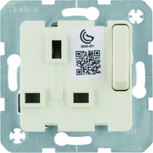 Tomada BS c interrup., creme