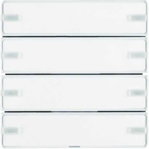 Berker - Botão de pressão KNX Q.x 4 teclas Easy porta-etiqueta, branco