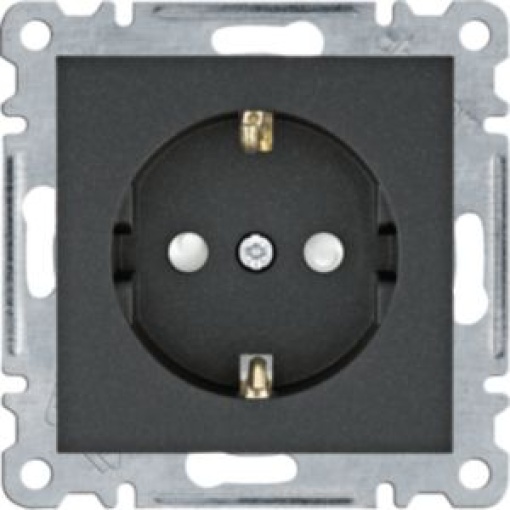 Tomada Schuko cobtur  preto