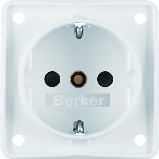 Integro - tomada Schuko obtur, branco mt